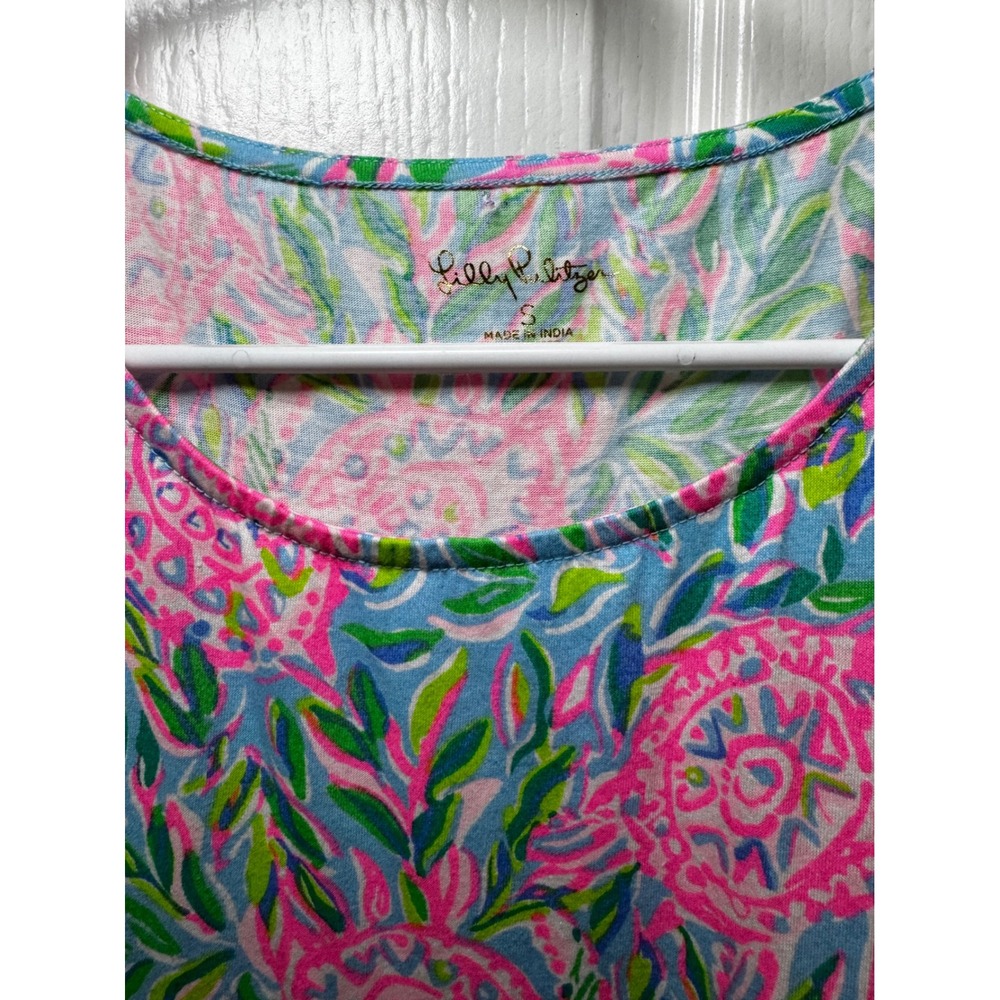 ‼️SALE‼️Lilly Pulitzer Geanna Swing Tiered T-Shirt Dress Womens Small Pockets - Picture 6 of 8